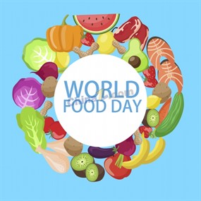 世界粮食日食物主题插画矢量